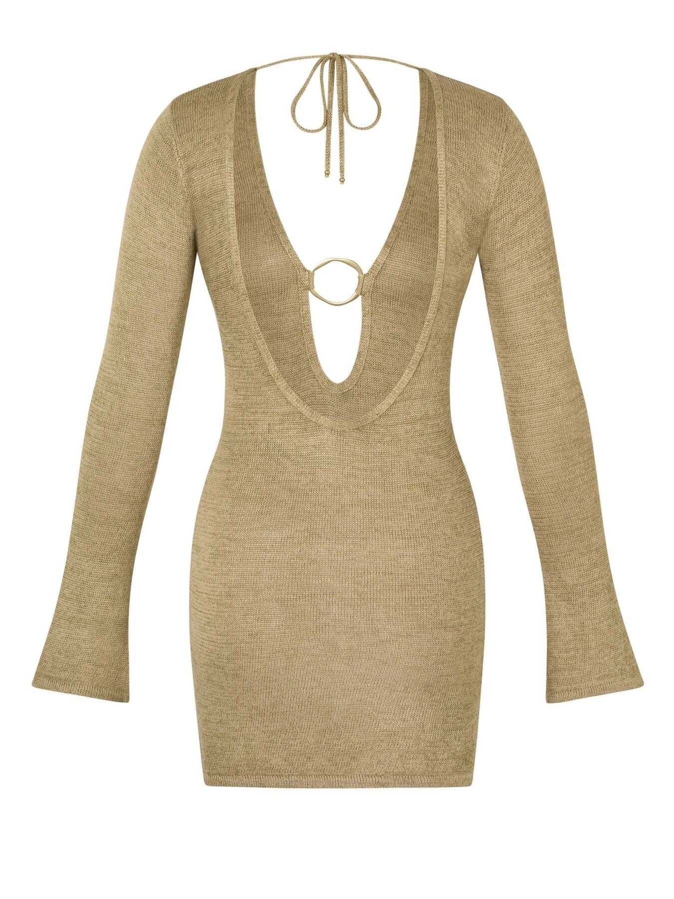 Hazel Blues® | Sheer Knit Mini Cover-Up Dress