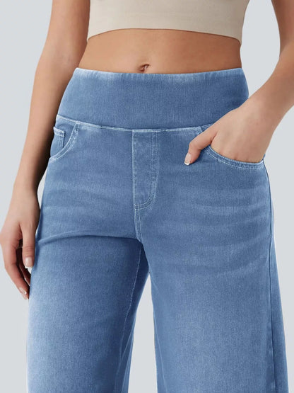 Hazel Blues® |  High-Waisted Wide Leg Jeans