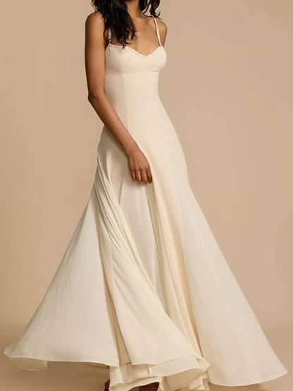 Hazel Blues® |  Sweetheart Neck Spaghetti Strap Flowy Maxi Dress