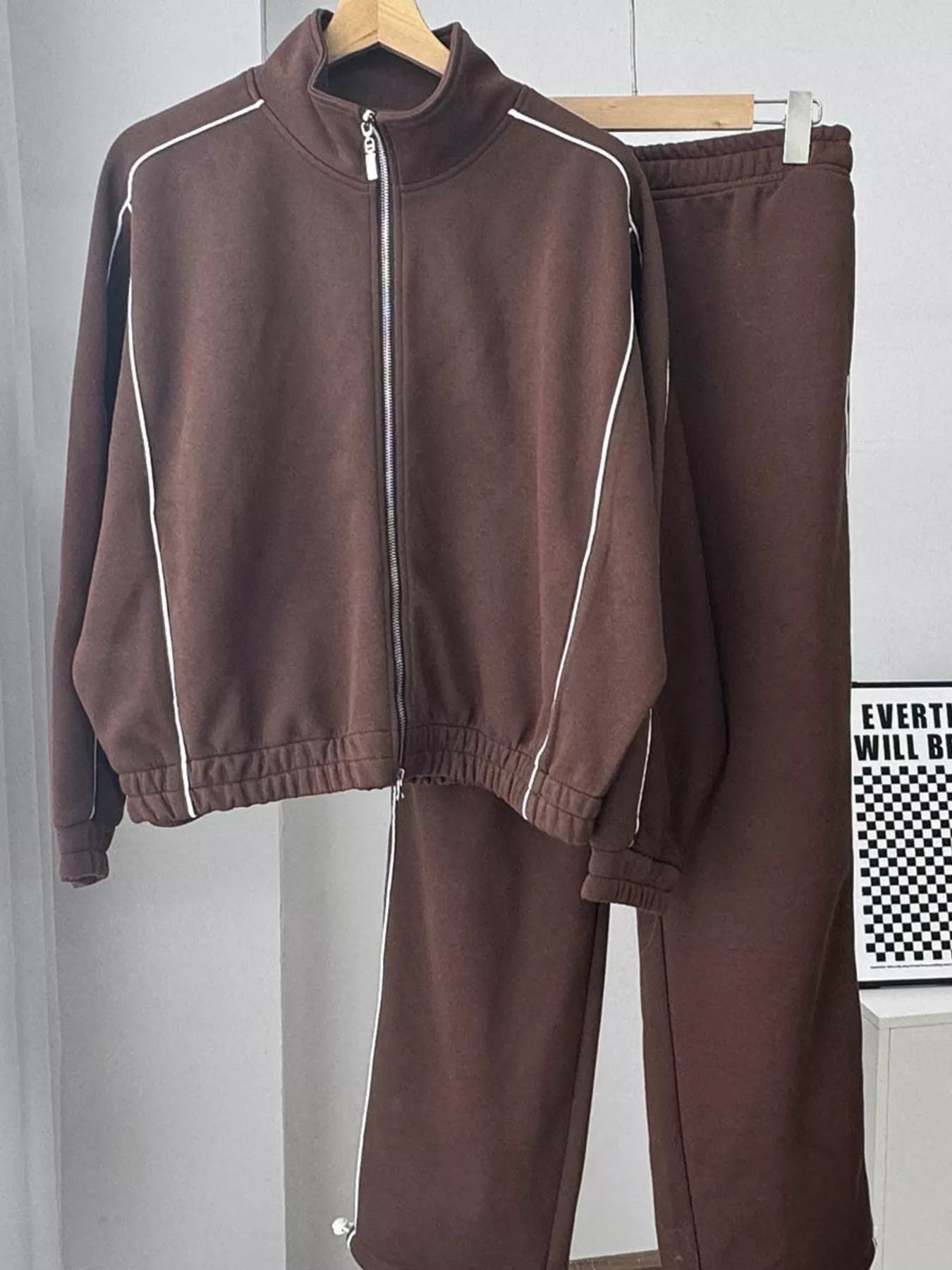 Hazel Blues® |  Zip Up Outerwear and Joggers Set