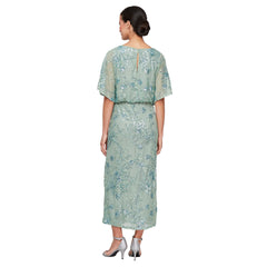 SL Fashions 9196478 Formal Mother of the Bride Tea Length Dress