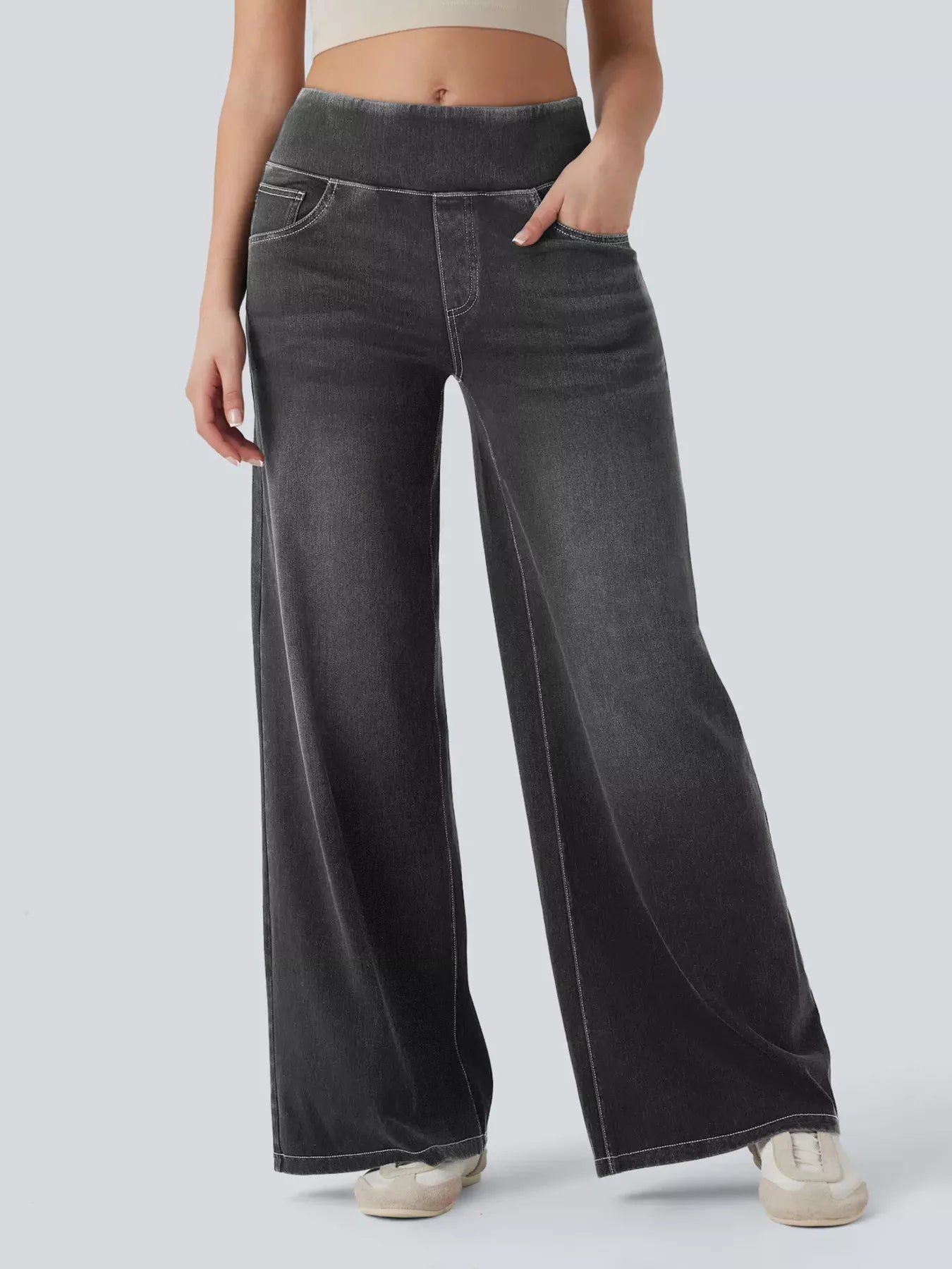 Hazel Blues® |  High-Waisted Wide Leg Jeans