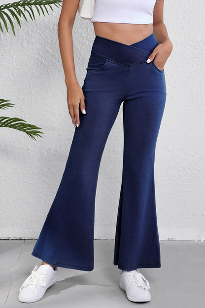 Hazel Blues® |  High-Waisted Flare Jeans