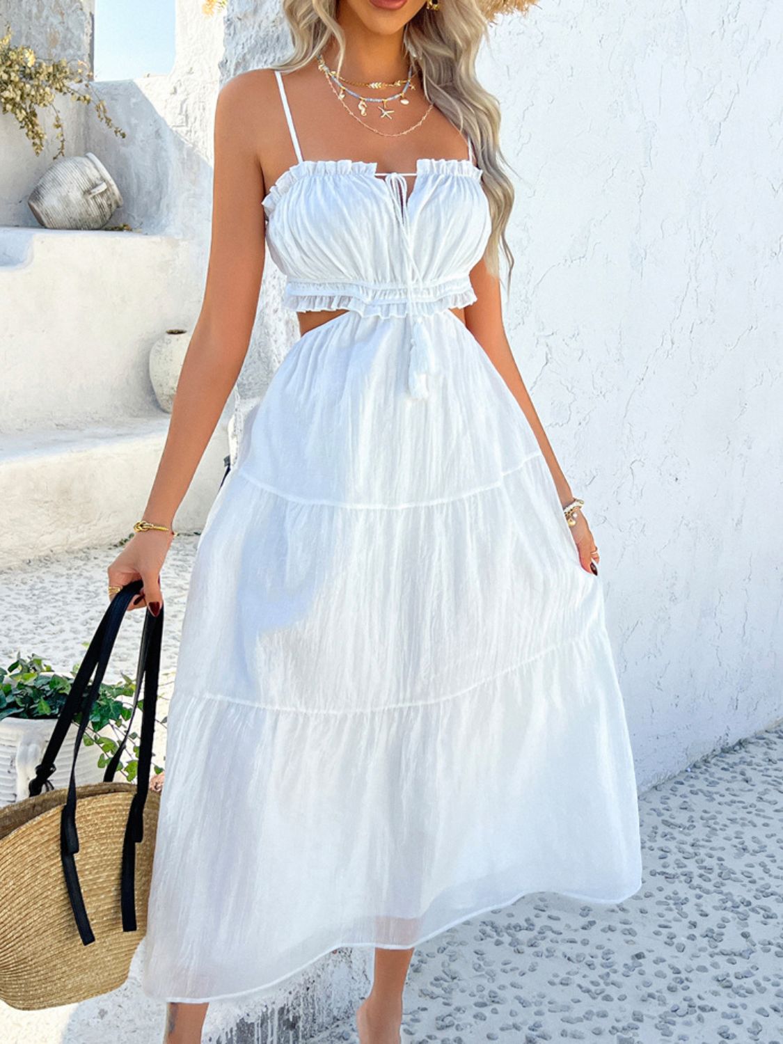 Hazel Blues® |  Devine Tie Back Cami Midi Dress