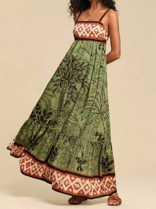 Hazel Blues® |  Tropical Print Maxi Cami Dress