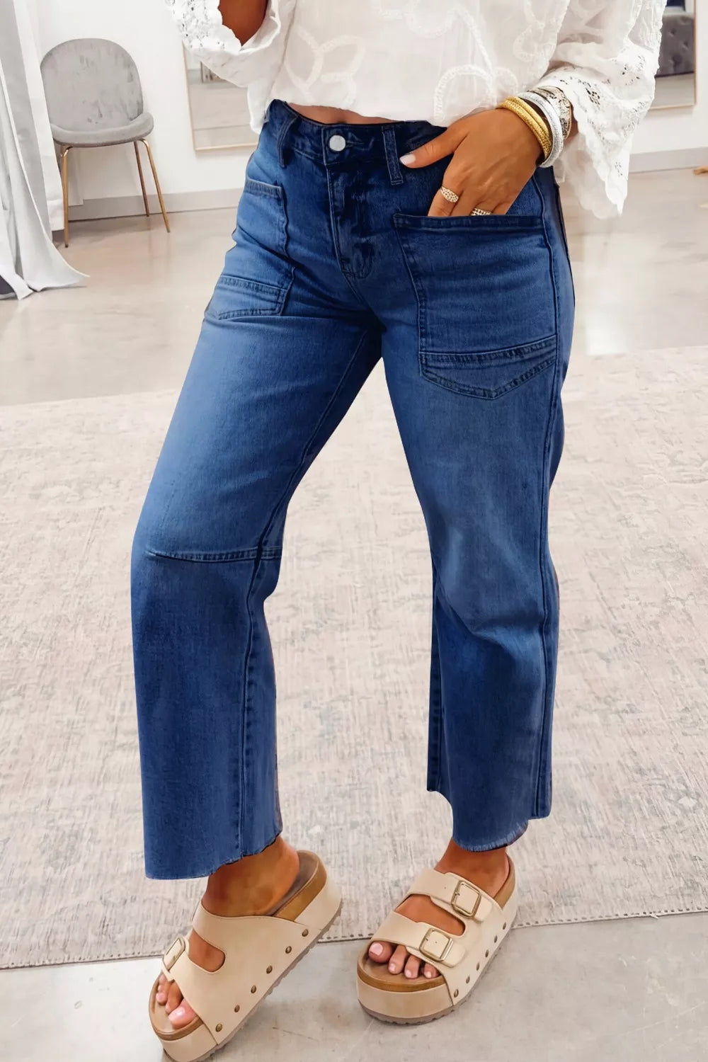 Hazel Blues® |  High Waist Straight Leg Jeans