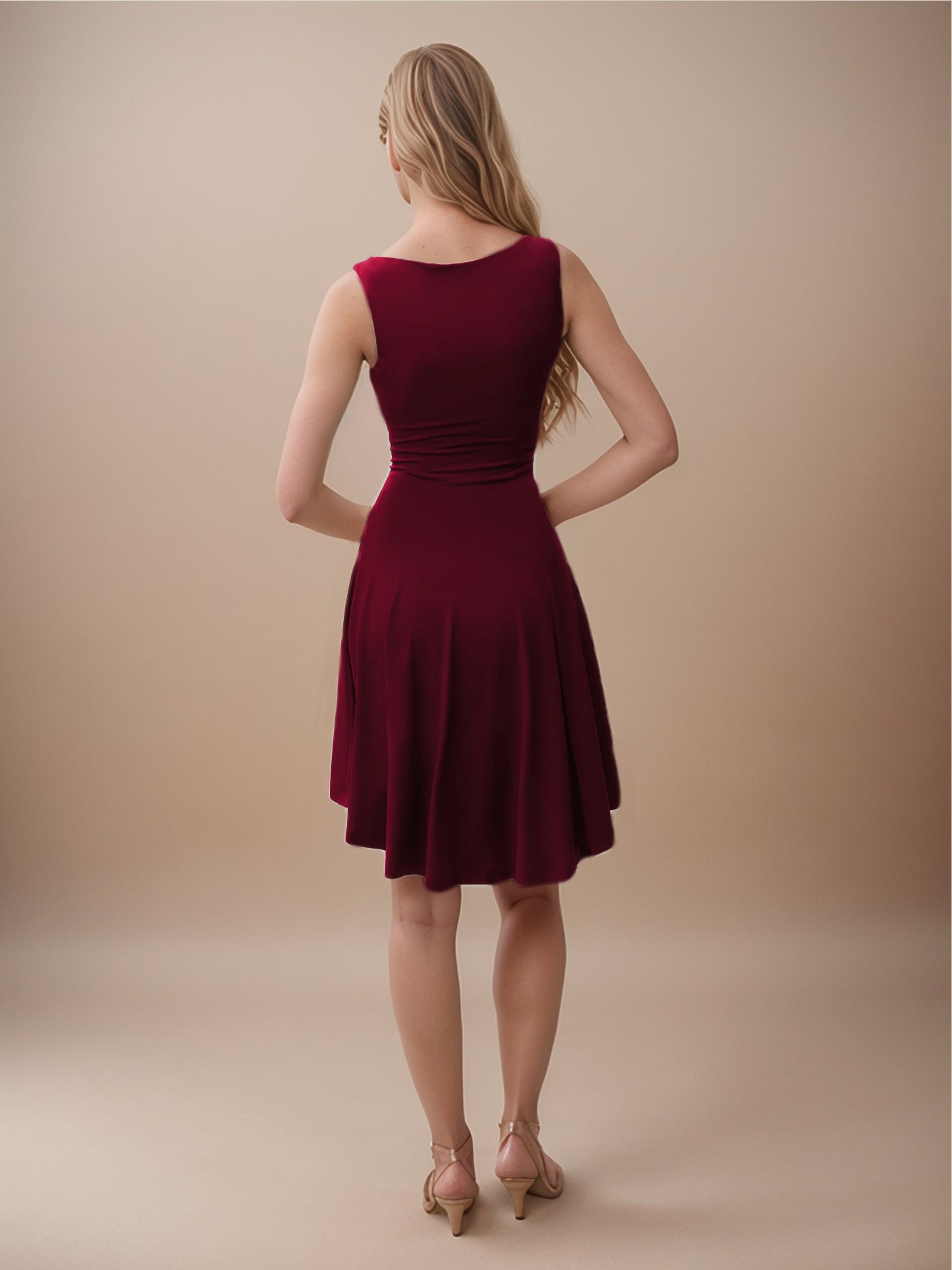 Hazel Blues® |  High-Low Round Neck Sleeveless Mini Dress