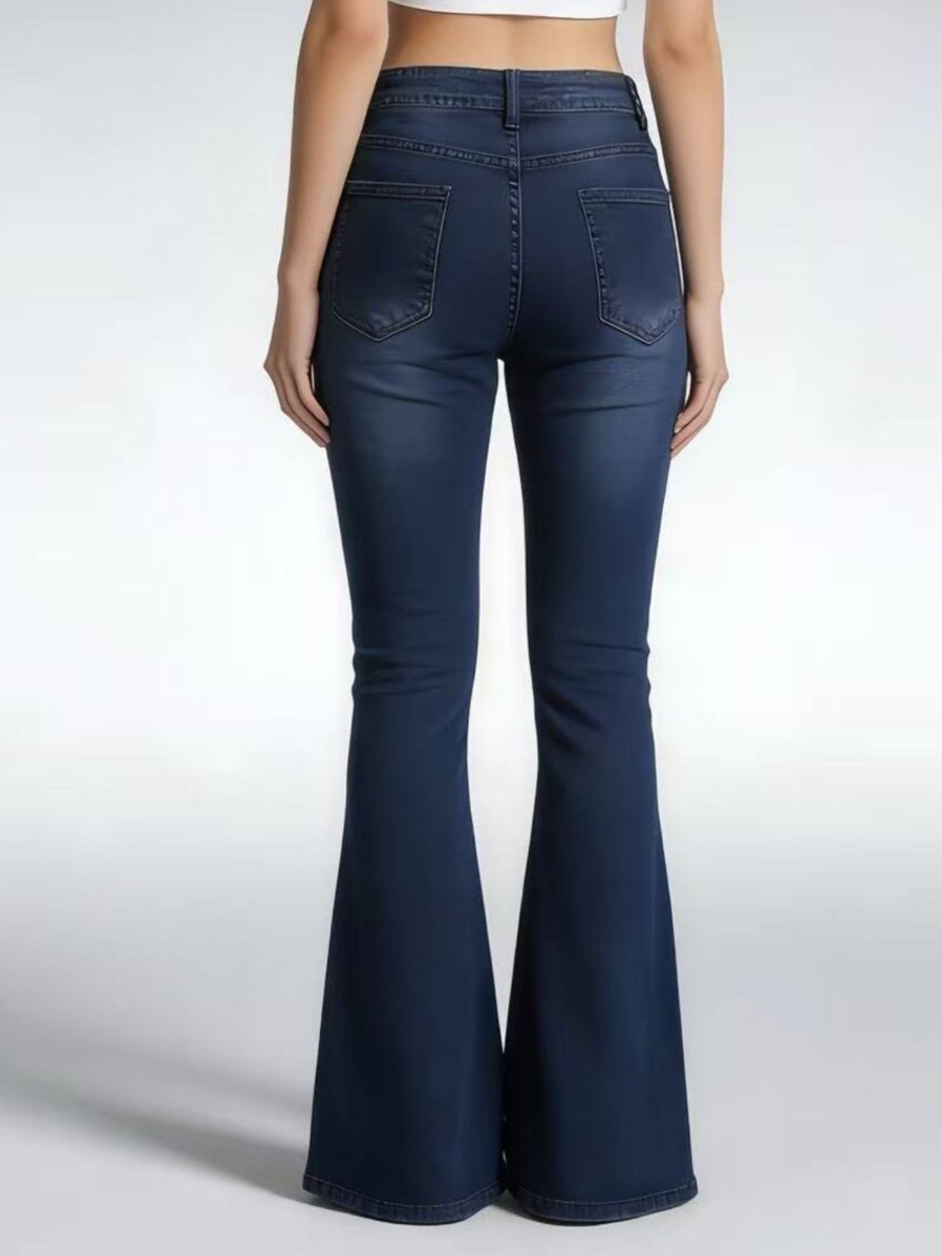 Hazel Blues® | Vintage Wash High-Waisted Flare Jeans