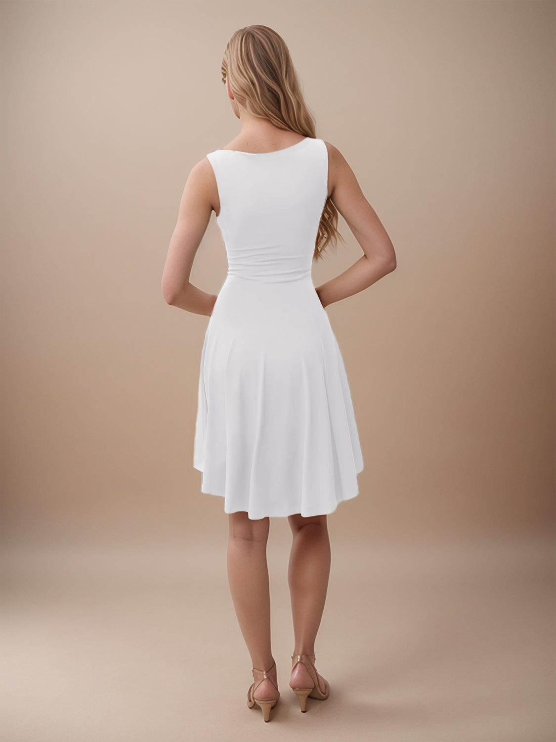 Hazel Blues® |  High-Low Round Neck Sleeveless Mini Dress