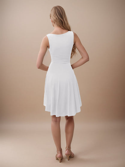 Hazel Blues® |  High-Low Round Neck Sleeveless Mini Dress