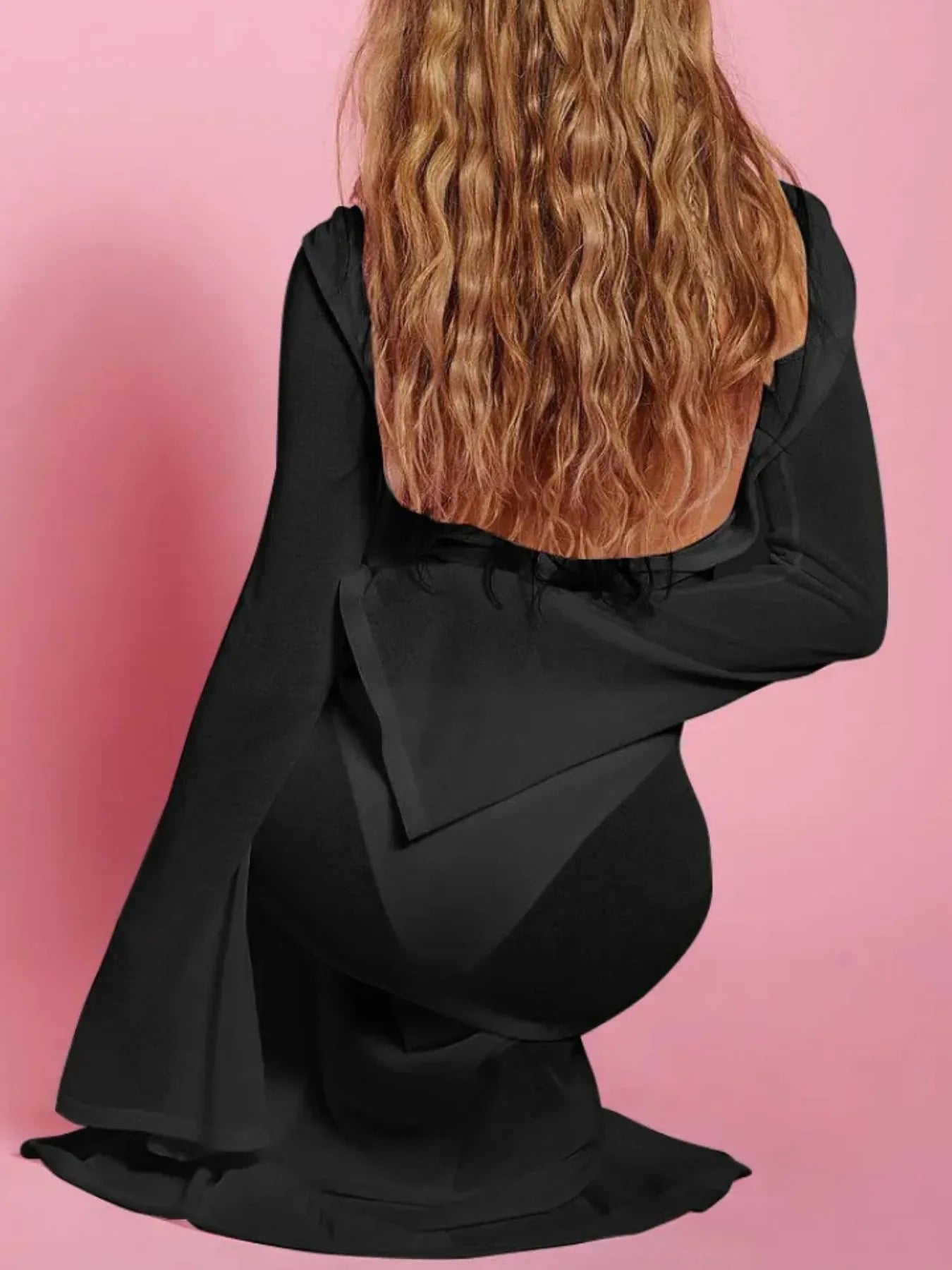 Hazel Blues® | Backless Long Sleeve Maxi Cover-Up