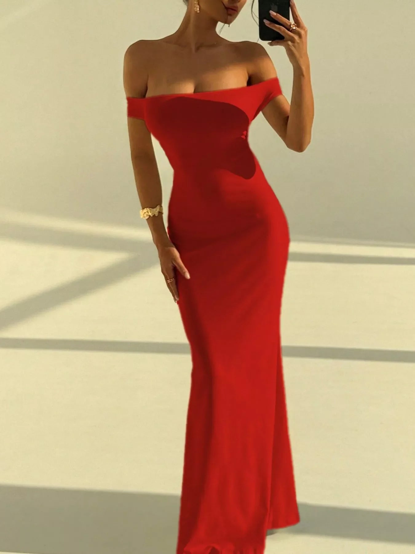 Hazel Blues® |  Backless Off-Shoulder Bodycon Mermaid Maxi Dress