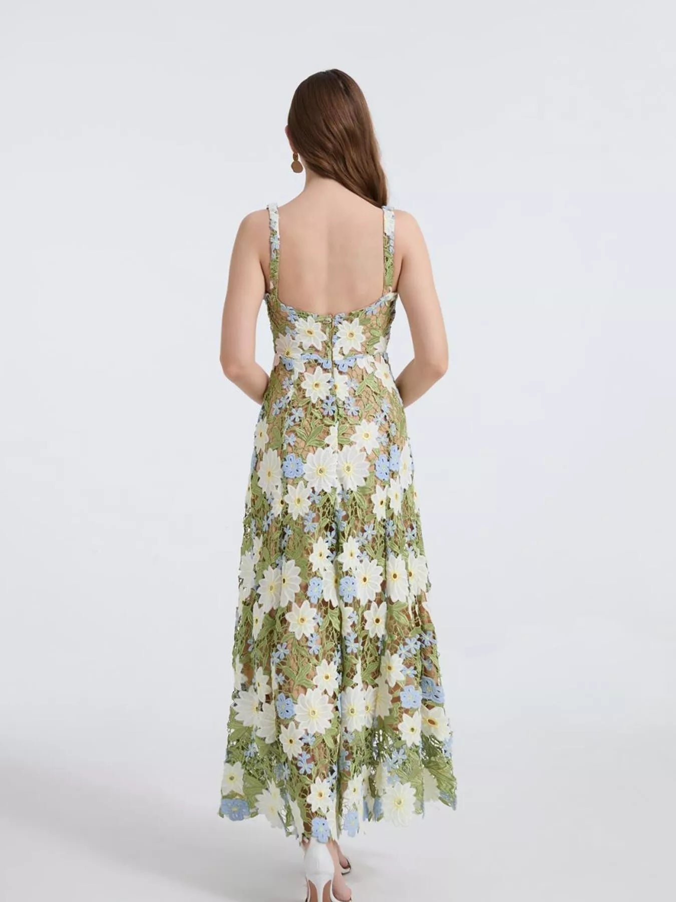 Hazel Blues® |  Floral Embroidered Maxi Dress