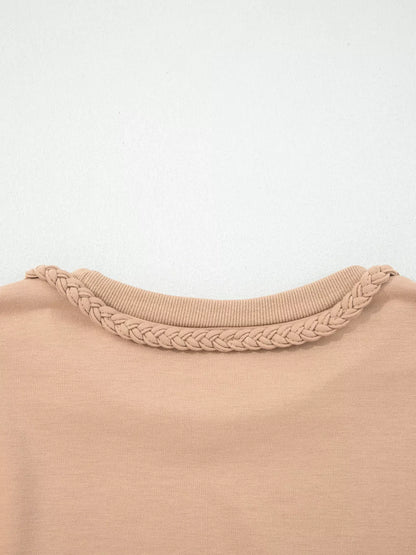 Hazel Blues® |  Braided Trim Puff Sleeve Dress