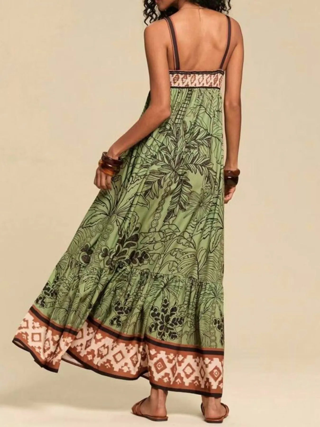 Hazel Blues® |  Tropical Print Maxi Cami Dress