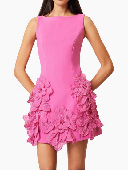 Hazel Blues® |  Flower Round Neck Sleeveless Dress