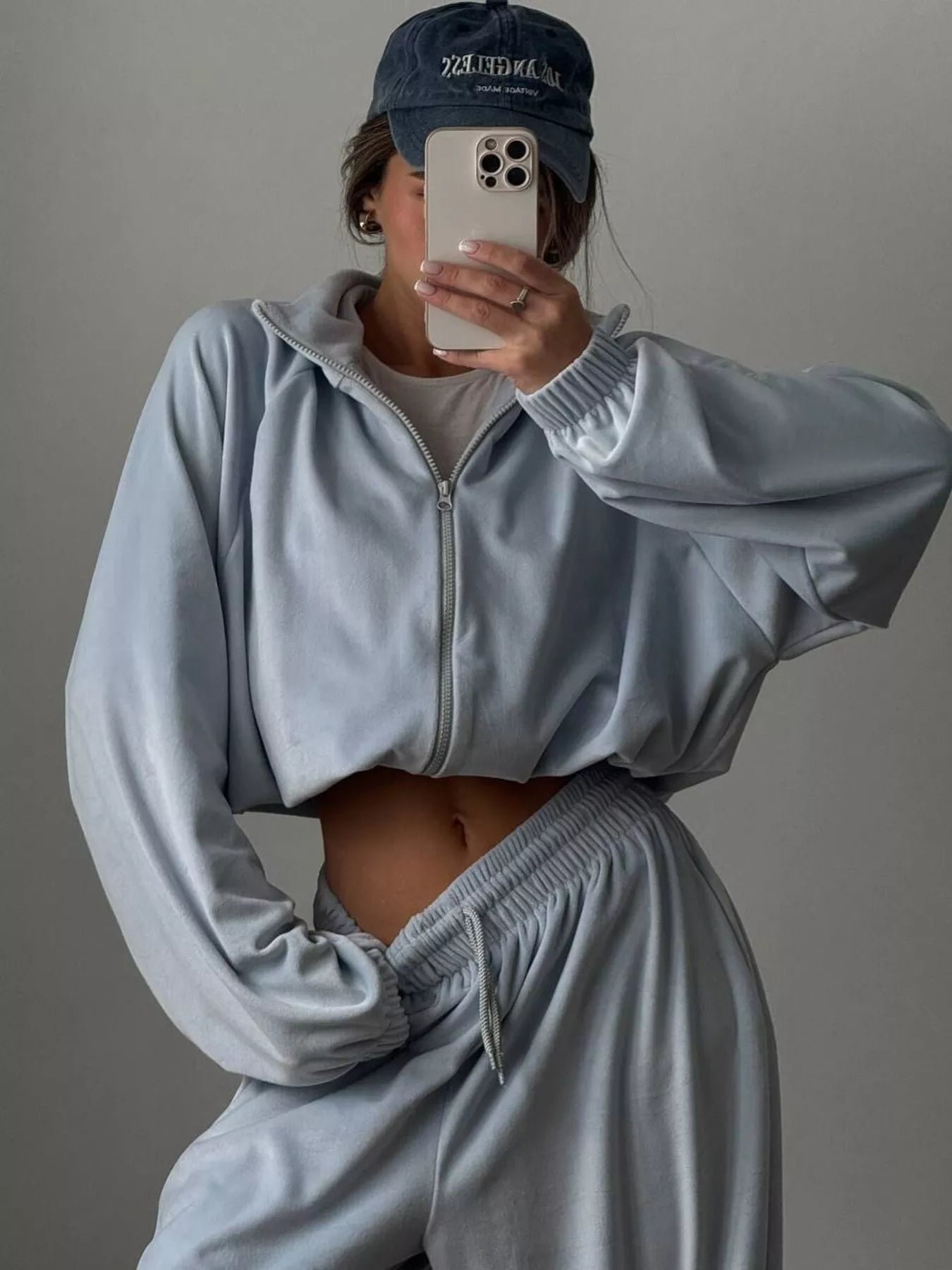 Hazel Blues® |  Zip Up Long Sleeve Outerwear and Pants Set