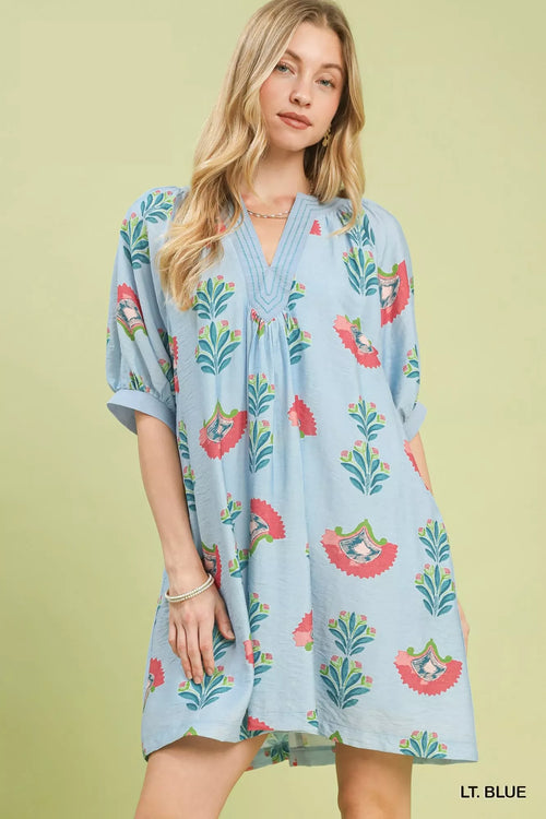 Hazel Blues® |  Umgee Abstract Print Mini Dress