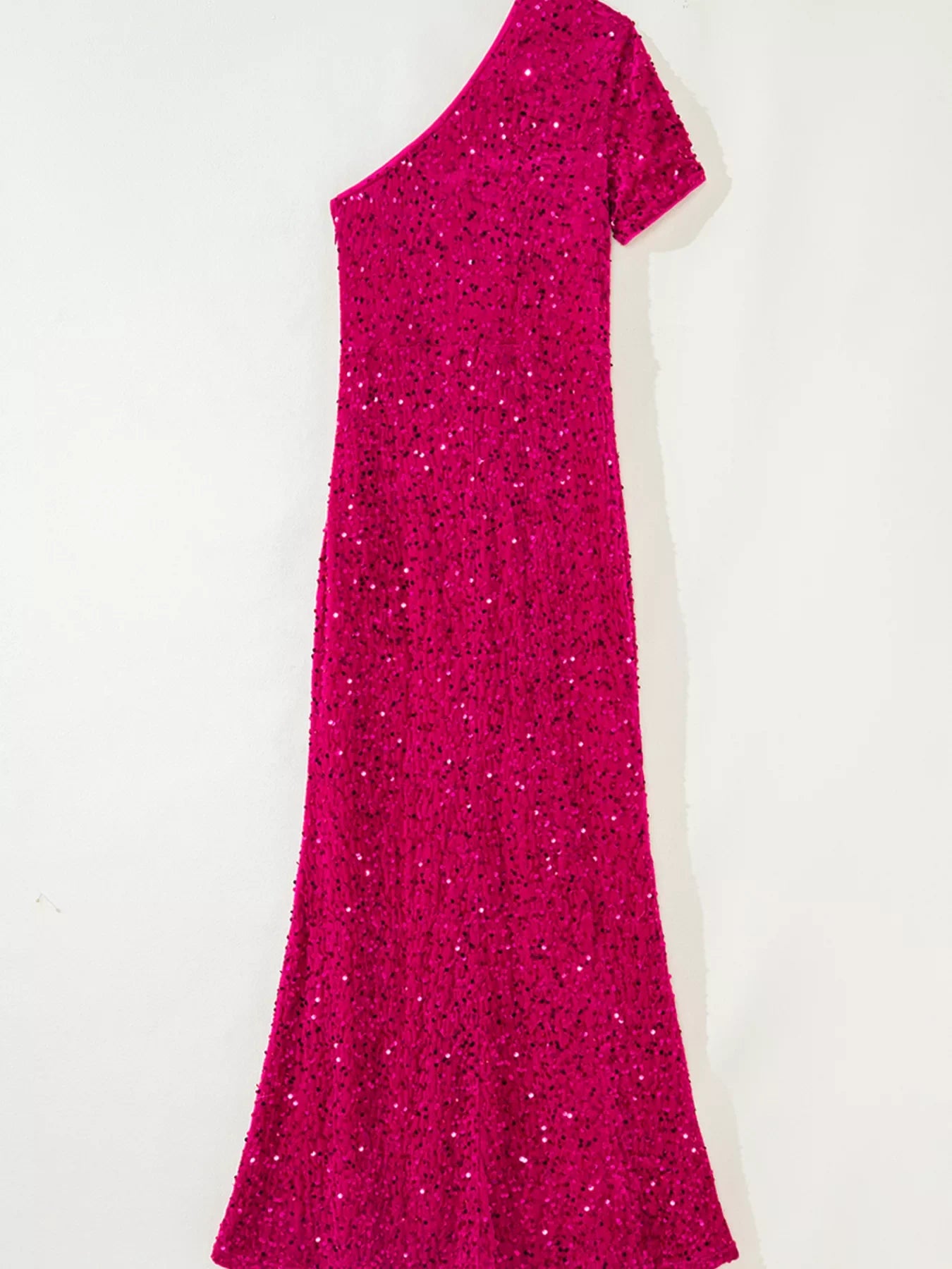 Hazel Blues® |  Sequin One-Shoulder Dress with High Slit
