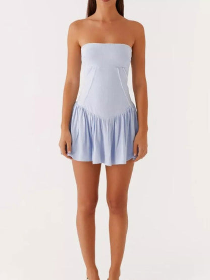 Hazel Blues® |  Lace Up Back Tube Dress