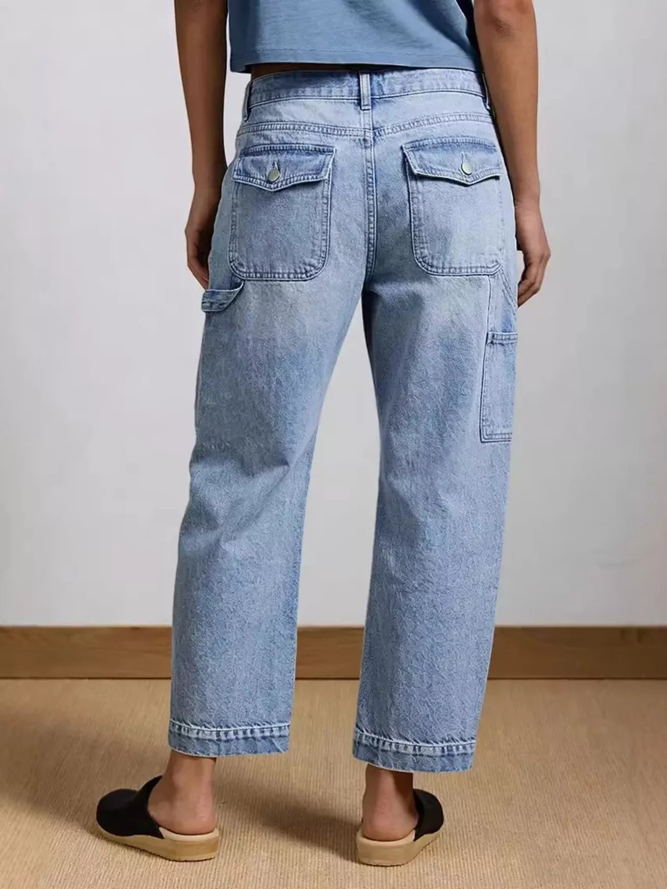 Hazel Blues® |  Washed Wide Leg Jeans