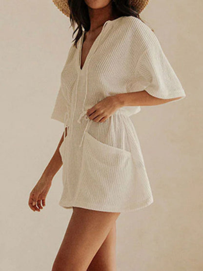 Hazel Blues® | Relaxed Fit Half Sleeve Cover-Up Dress