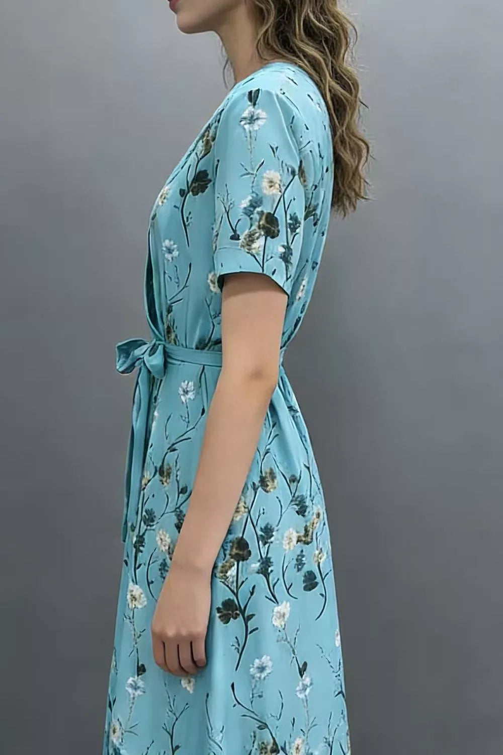 Hazel Blues® |  Floral Print Wrap Maxi Dress