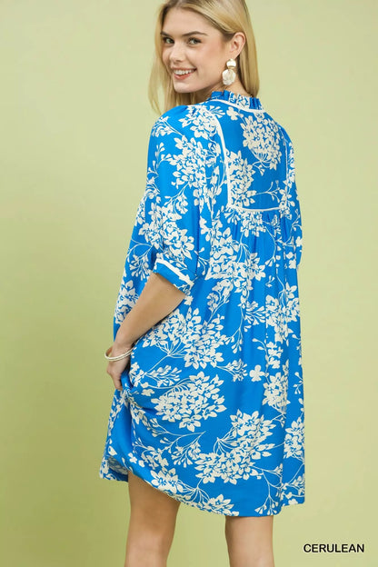 Hazel Blues® |  Umgee Floral Babydoll Dress with Pockets