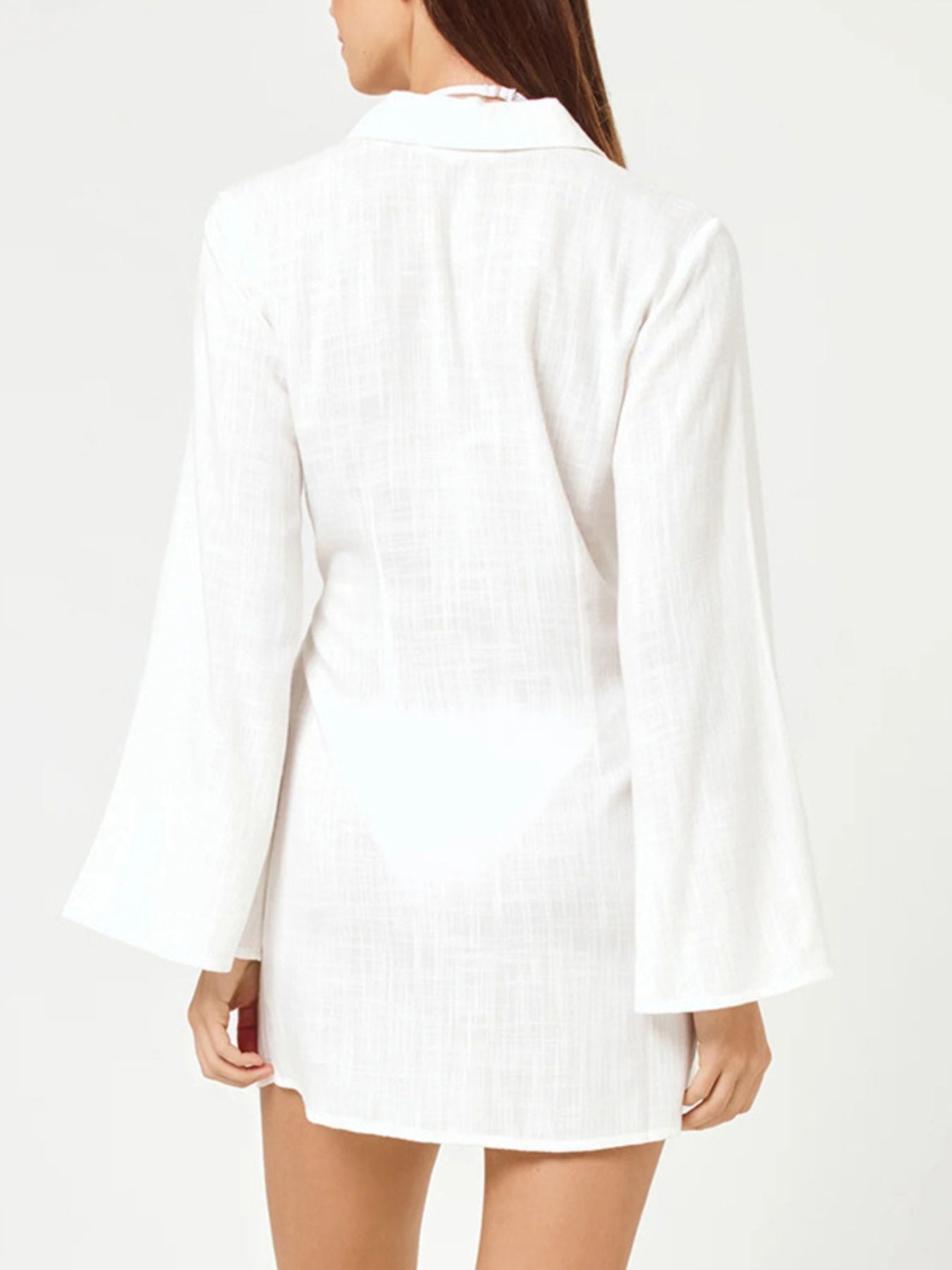 Hazel Blues® |  Tied Long Sleeve Cover Up Dress