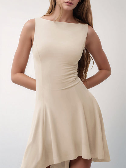 Hazel Blues® |  High-Low Round Neck Sleeveless Mini Dress