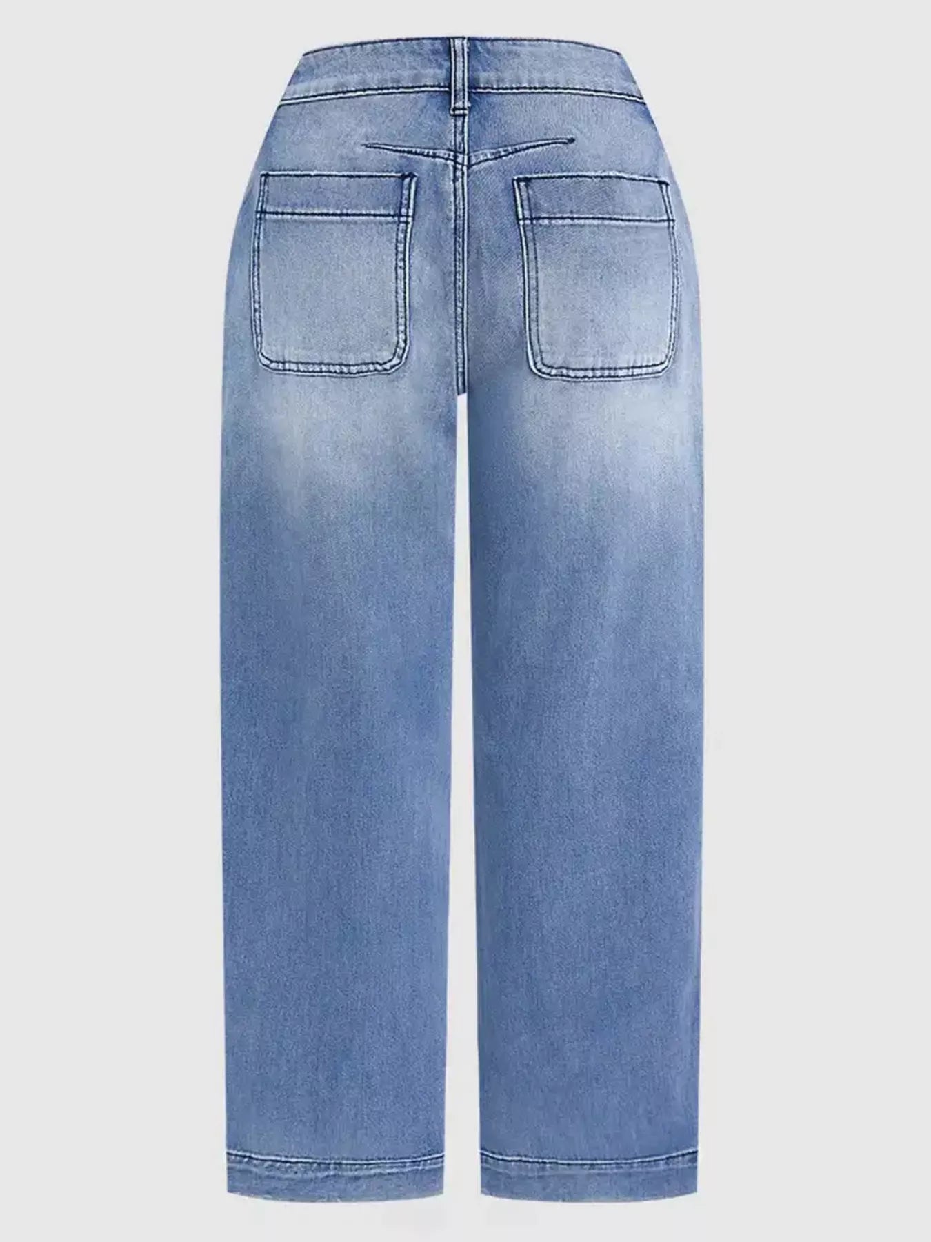 Hazel Blues® |  High-Waisted Relaxed Fit Jeans