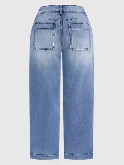Hazel Blues® |  High-Waisted Relaxed Fit Jeans