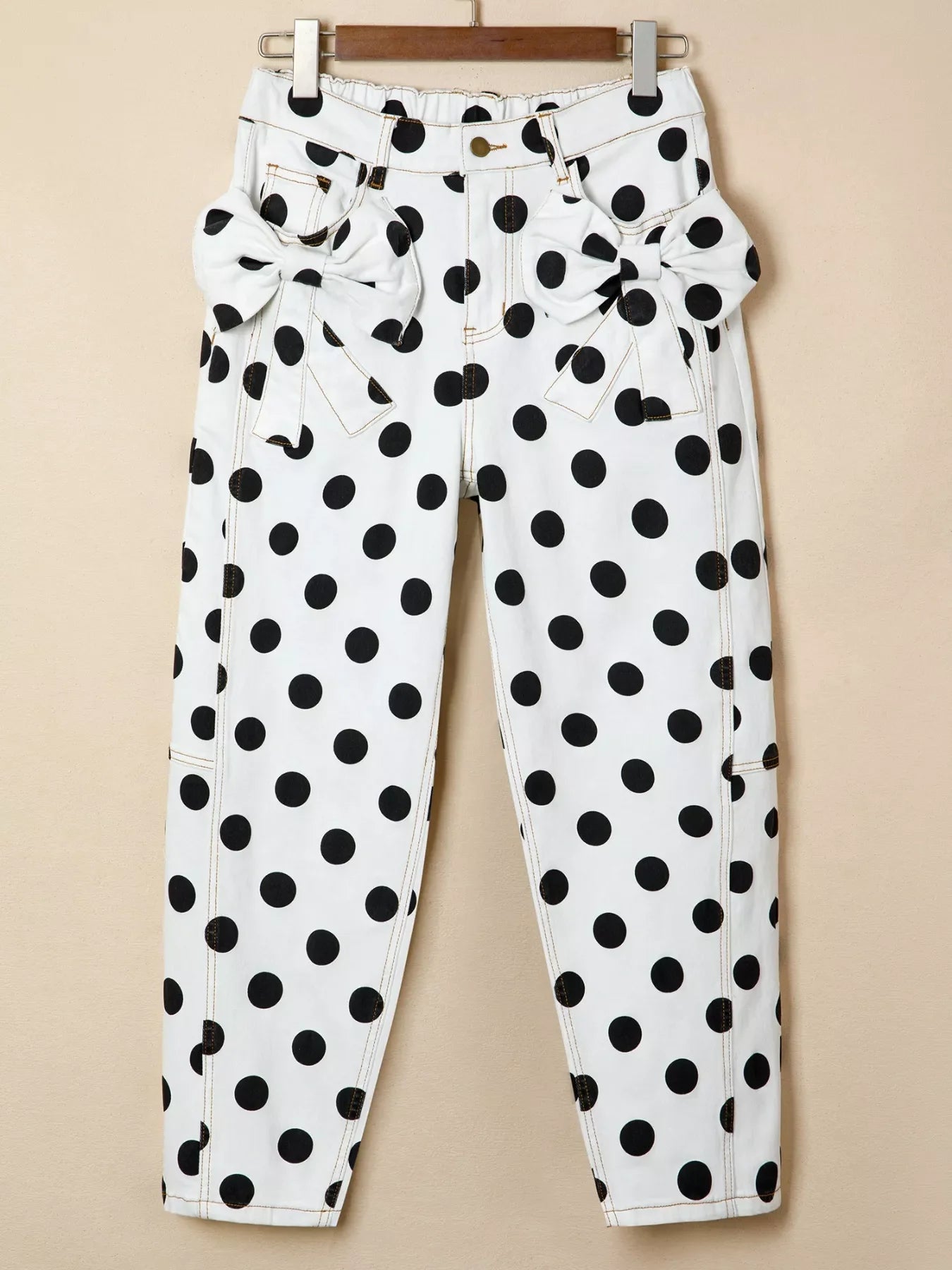 Hazel Blues® |  Polka Dot High-Waisted Jeans