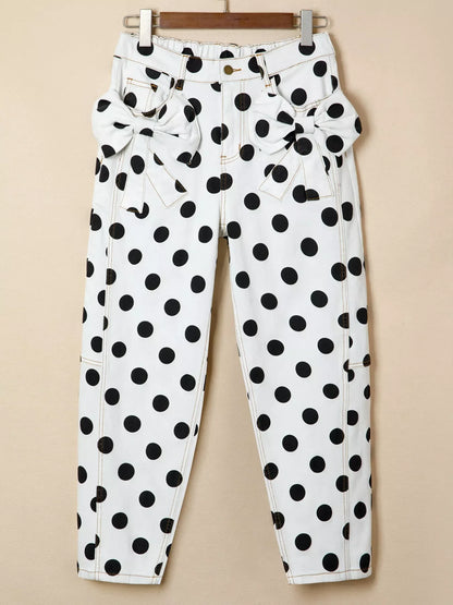Hazel Blues® |  Polka Dot High-Waisted Jeans