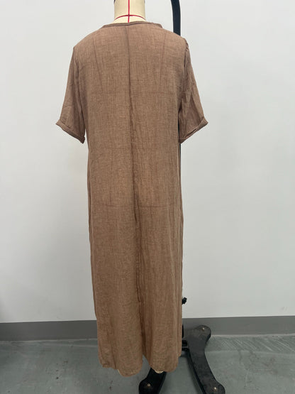 Hazel Blues® | V-Neck Short Sleeve Midi Dress