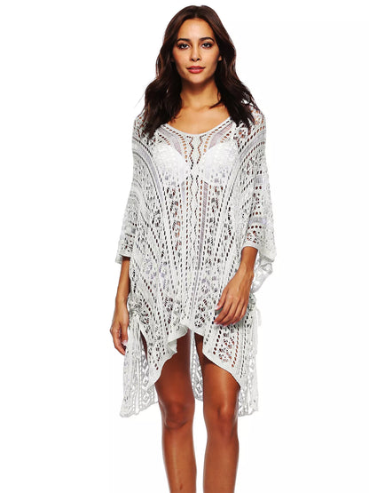 Hazel Blues® | Crochet Knit V-Neck Cover-Up
