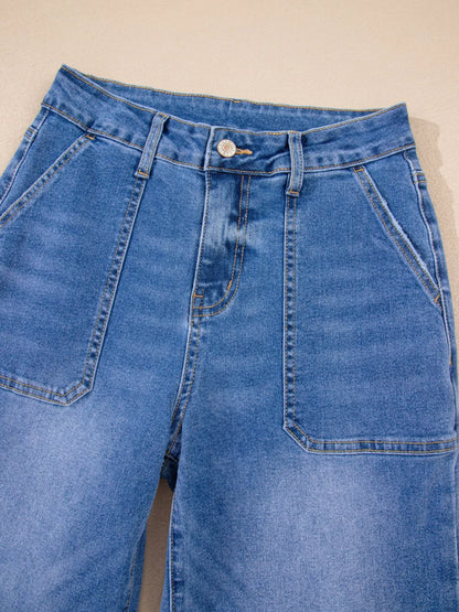 Hazel Blues® |  High-Waisted Wide Leg Flare Jeans