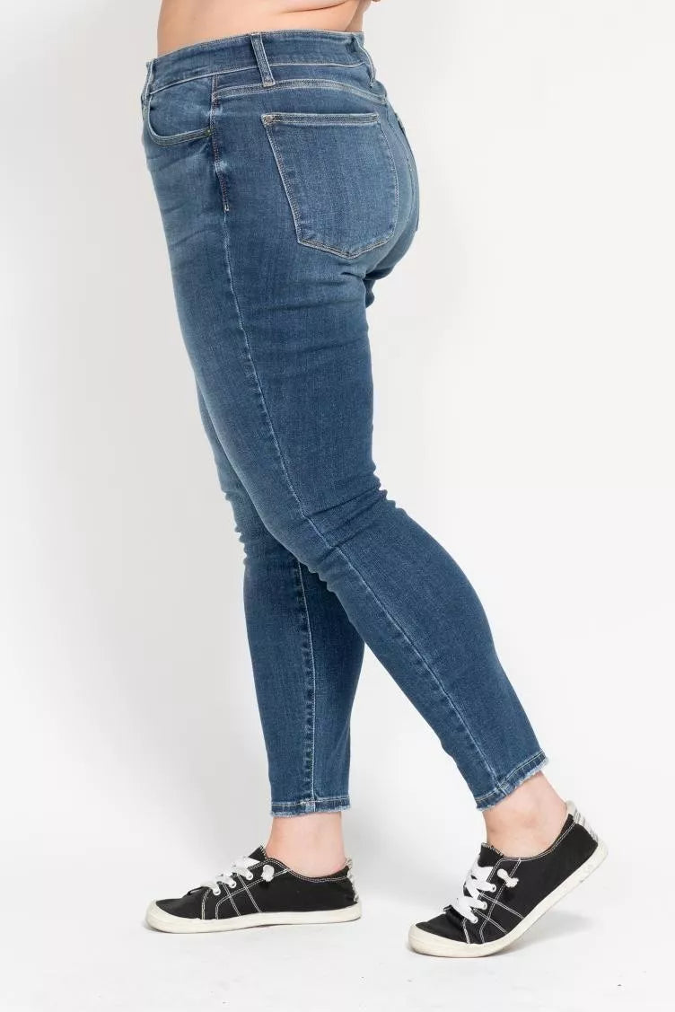 Hazel Blues® | Judy Blue High Rise Button Fly Skinny Jeans