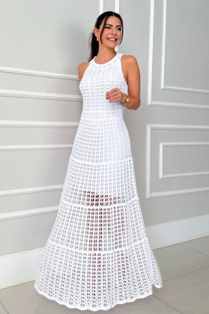 Hazel Blues® |  Hollowed-Out Sleeveless Maxi Dress