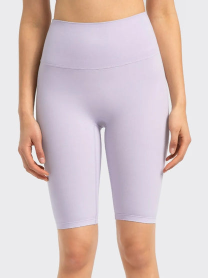Hazel Blues® |  Millennia High Rise Wide Waistband Active Shorts