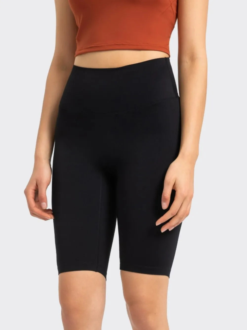 Hazel Blues® |  Millennia High Rise Wide Waistband Active Shorts