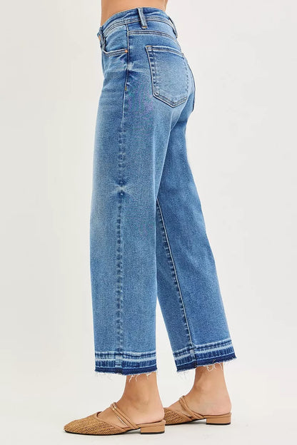 Hazel Blues® | RISEN Slouchy Cropped Boyfriend Jeans