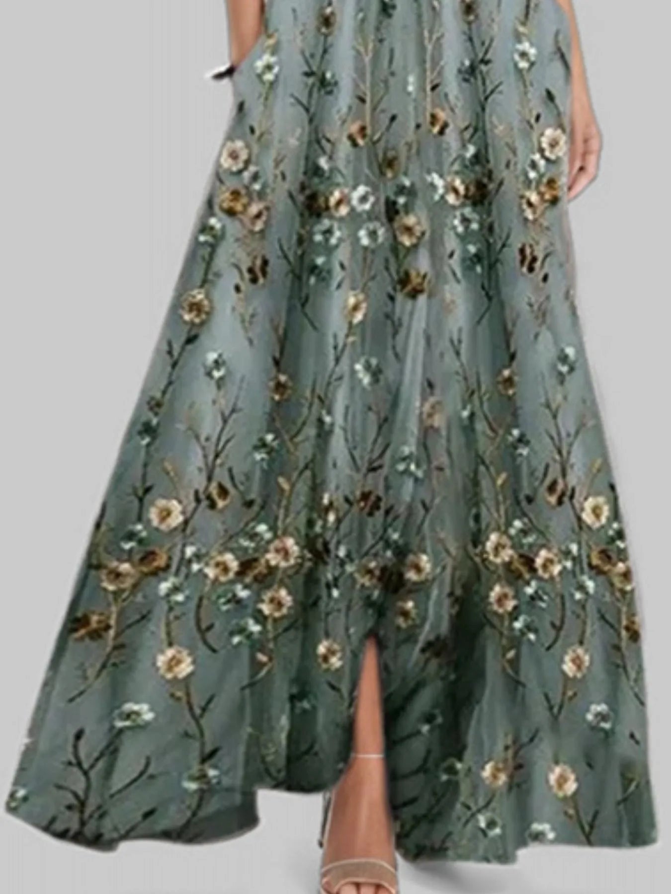 Hazel Blues® |  Floral Print Half Sleeve Maxi Dress