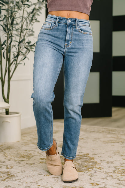 Hazel Blues® |  Amelia High Waist Ankle Straight