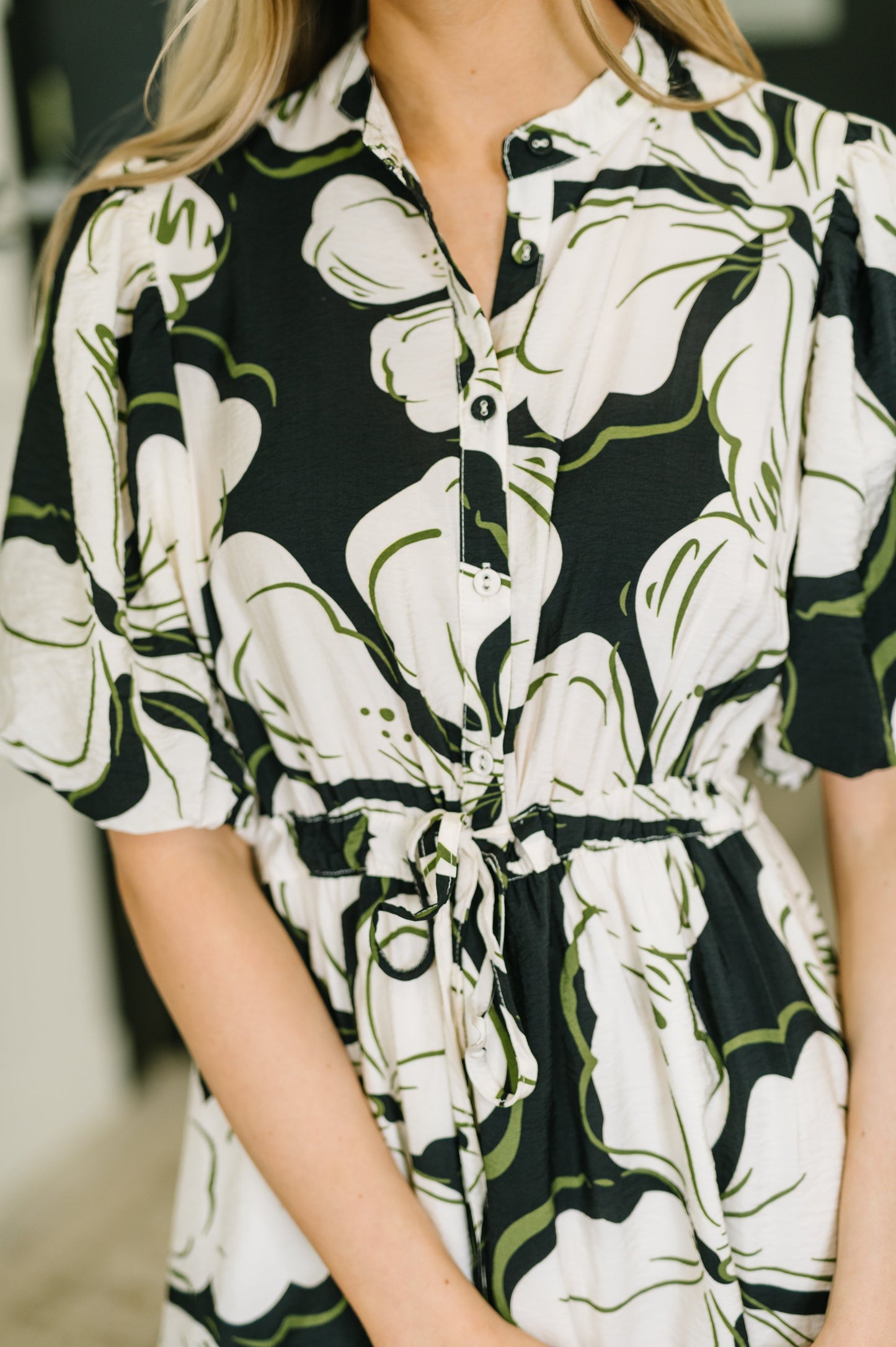 Hazel Blues® |  Art Show Puff Sleeve Midi Dress