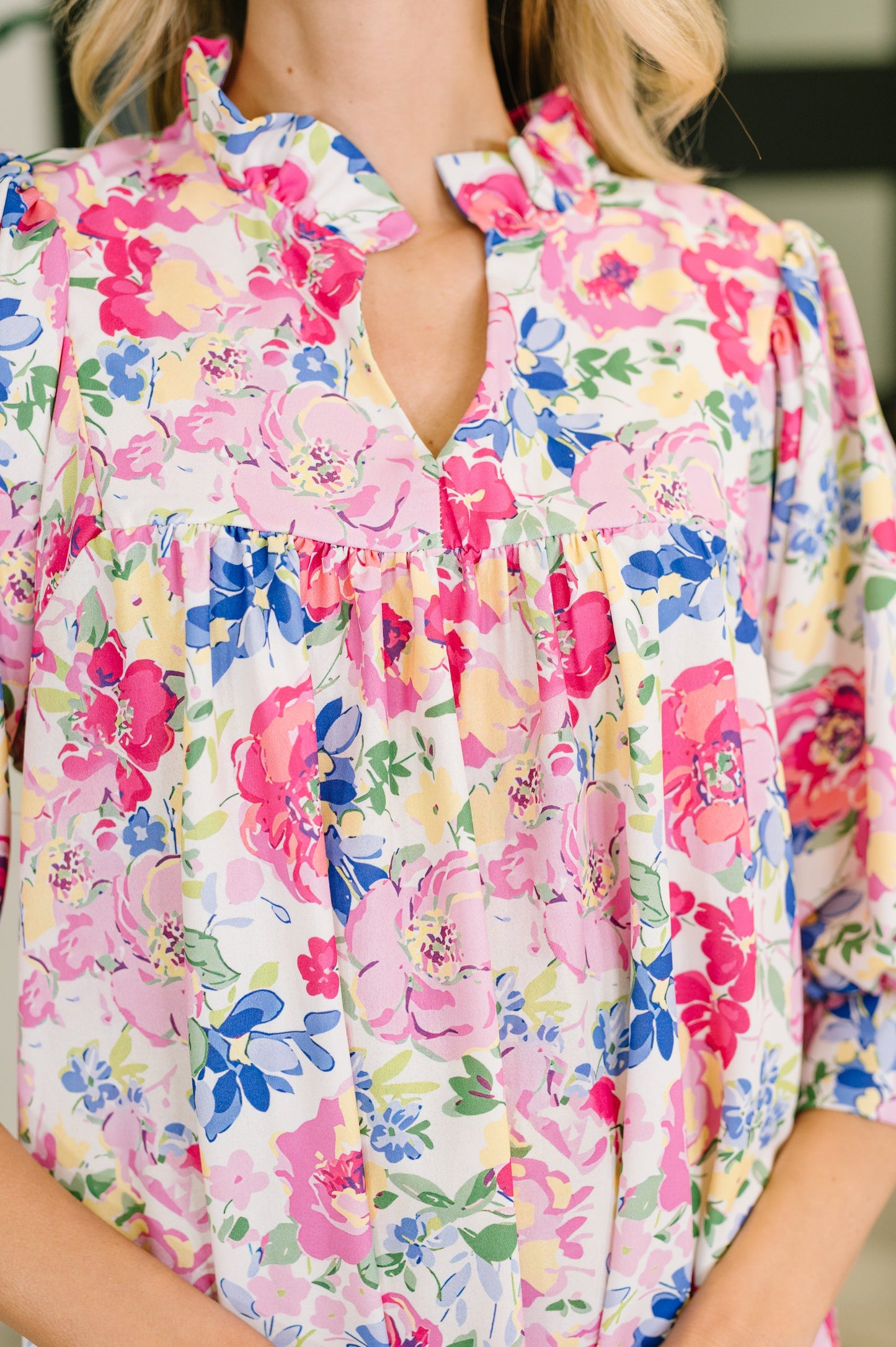 Hazel Blues® |  Barely Catch My Breath Notch Neck Dress
