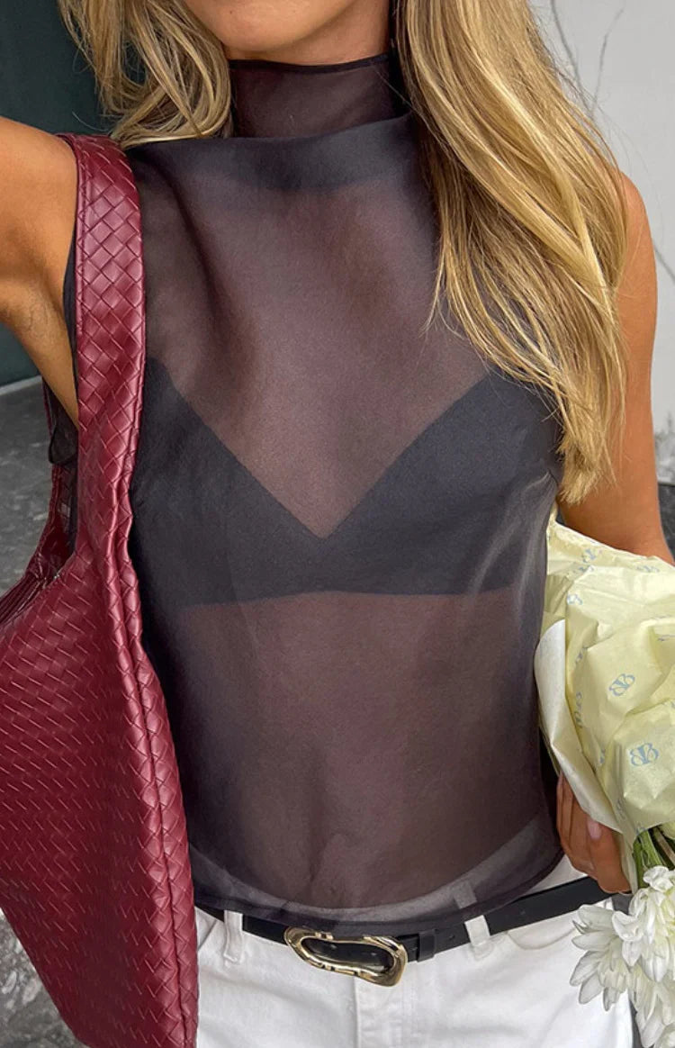 Beatrice Black Jersey Bralette