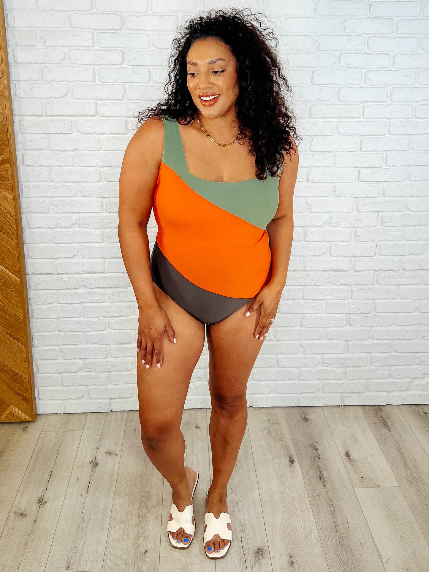 Hazel Blues® | Cape Town Asymmetrical Stripe Swimsuit