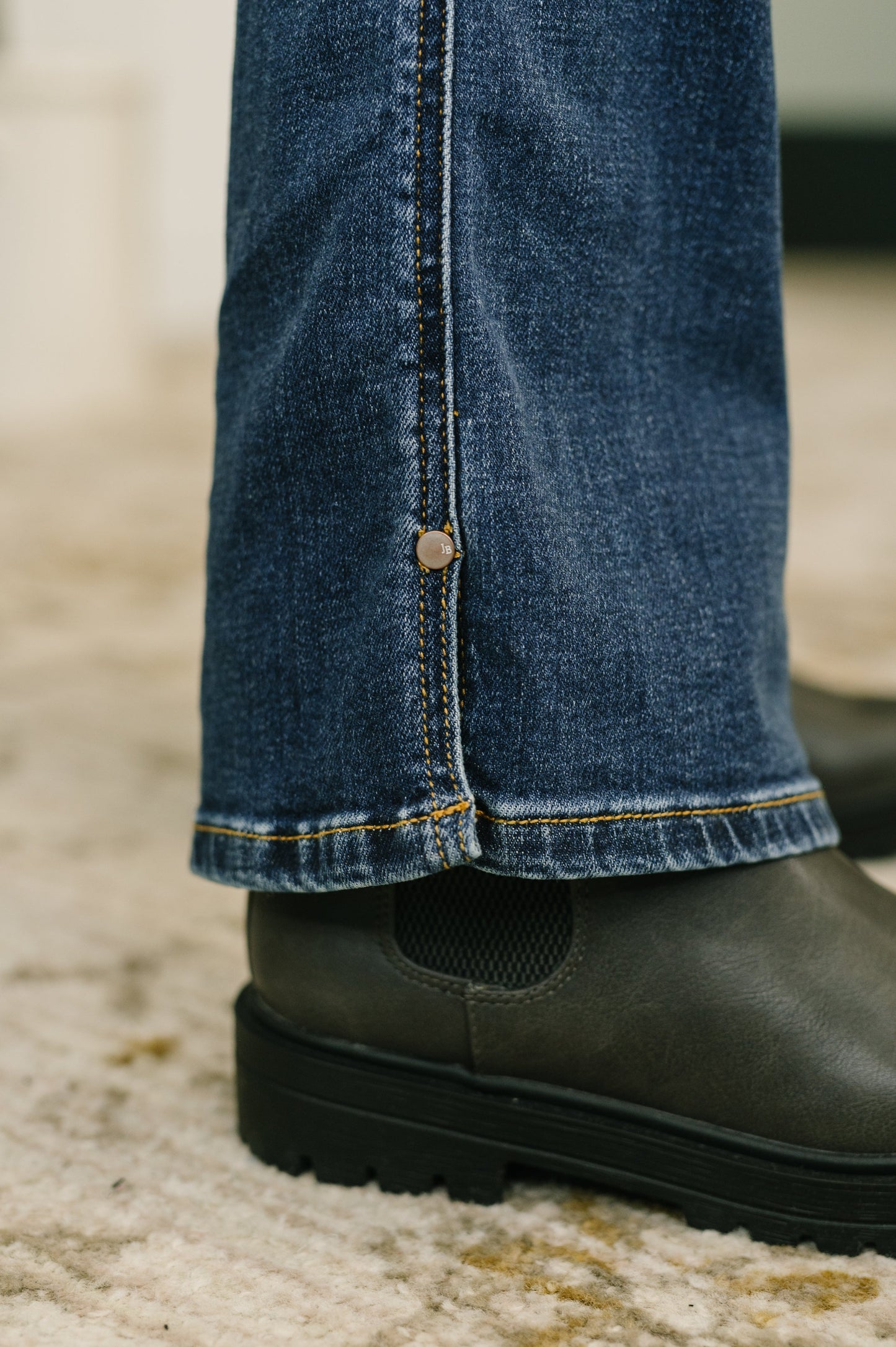 Hazel Blues® |  Casey Mid Rise Bootcut with Cell Phone Back Pocket & Slit