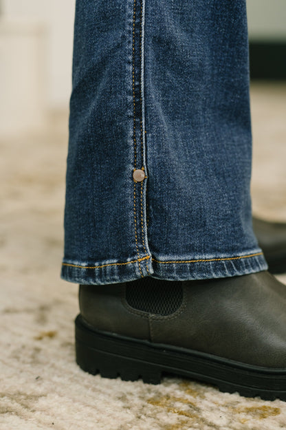 Hazel Blues® |  Casey Mid Rise Bootcut with Cell Phone Back Pocket & Slit